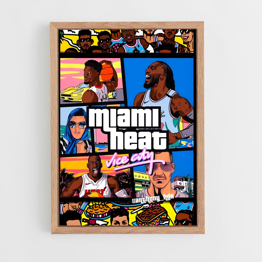 Poster Beat à Miami – affiche Basketball (vue 4)